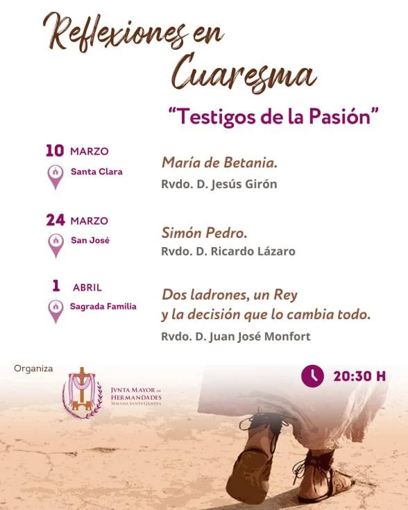 La Semana Santa de Gandia presenta un nuevo ciclo de "Reflexiones en Cuaresma"