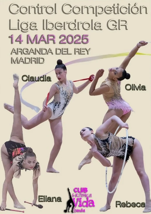 El Club de Gimnasia Rítmica Vida Gandia participa por primera vez en el Control de la Liga Iberdrola