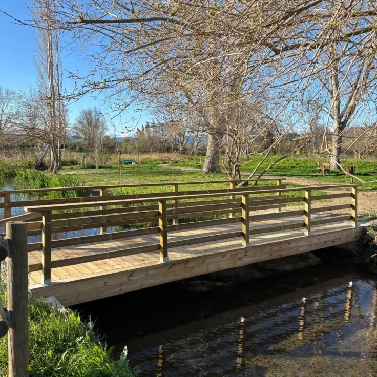 Gandia arregla el puente que cruza la Séquia de El Molí tras el incendio de 2023