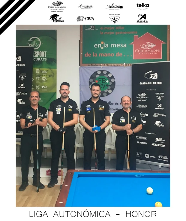 Gran fin de semana para el Chef Amadeo Gandia Billar Club: excelentes resultados a nivel Nacional y Autonómico