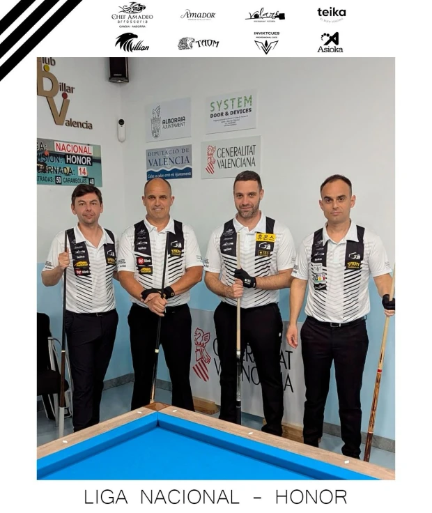 El Chef Amadeo Gandia firma un fin de semana histórico con doble victoria en la Liga Nacional de Billar