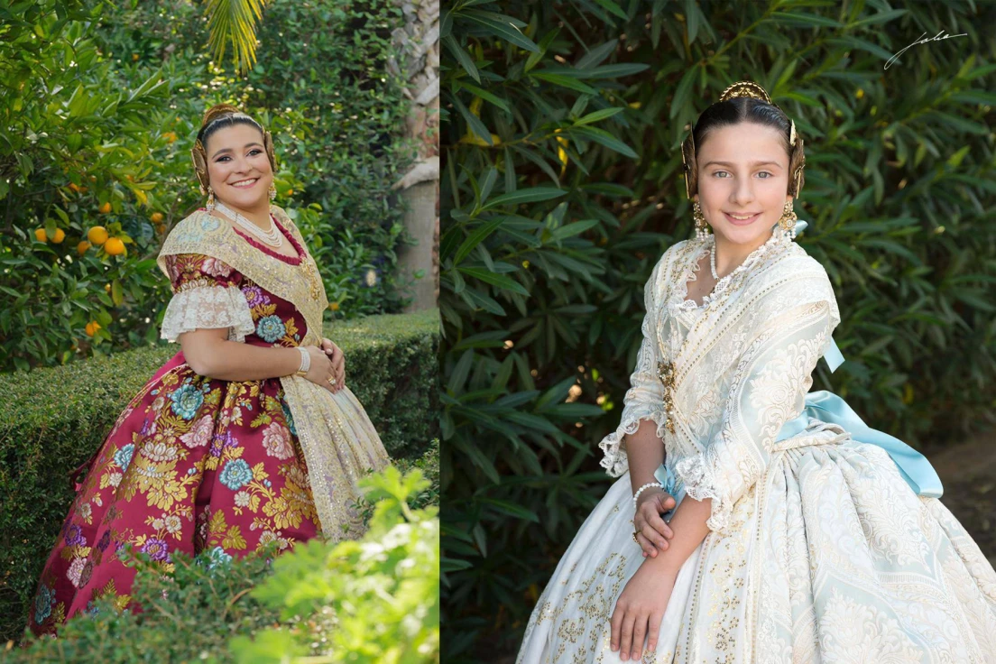 Manuela Borrull Guillem, de la Falla Prado, y Triana Benavent Chover, de la Vila Nova, son las Falleras Mayores de Gandia de 2026