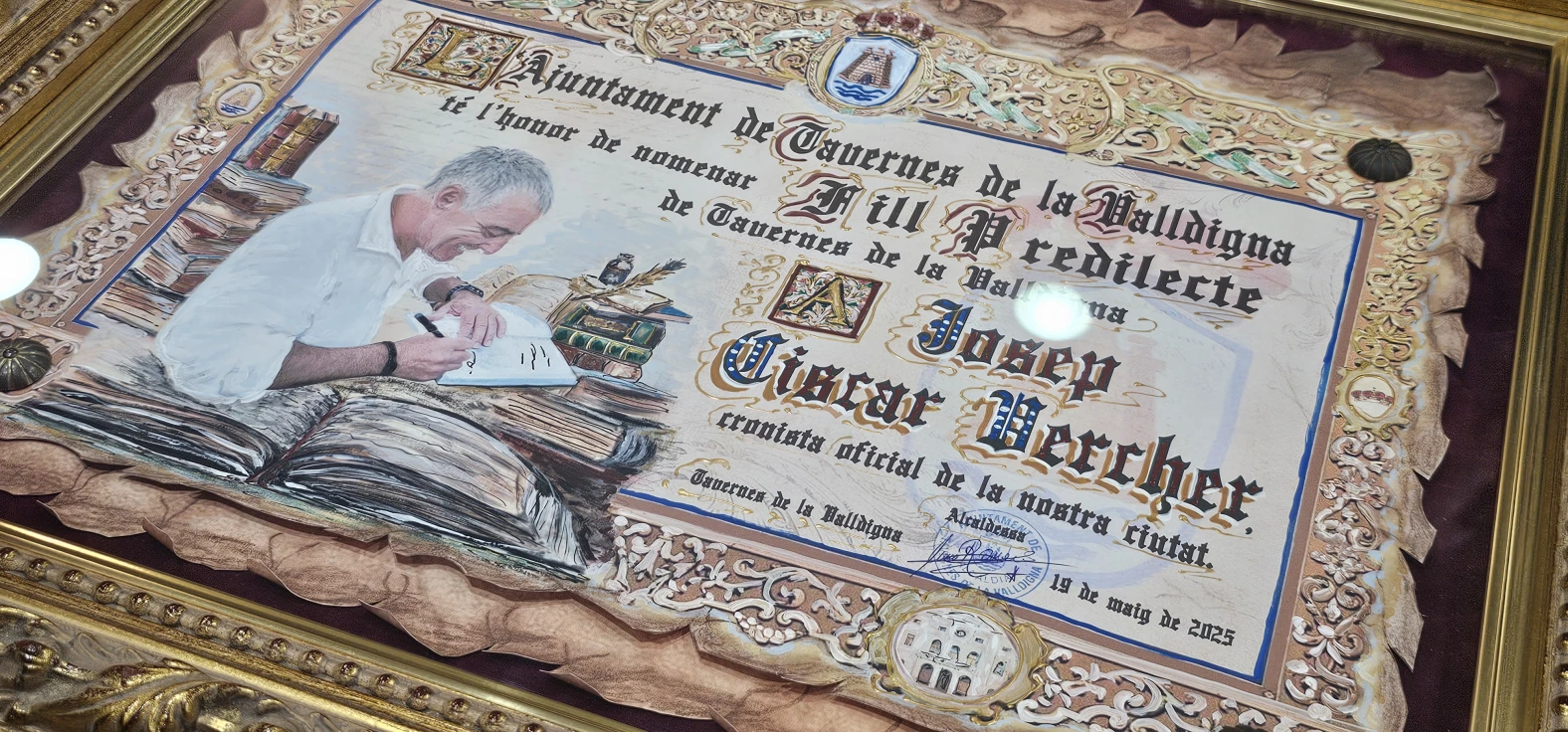 Tavernes de la Valldigna concede el título de Hijo Predilecto a Josep Ciscar Vercher