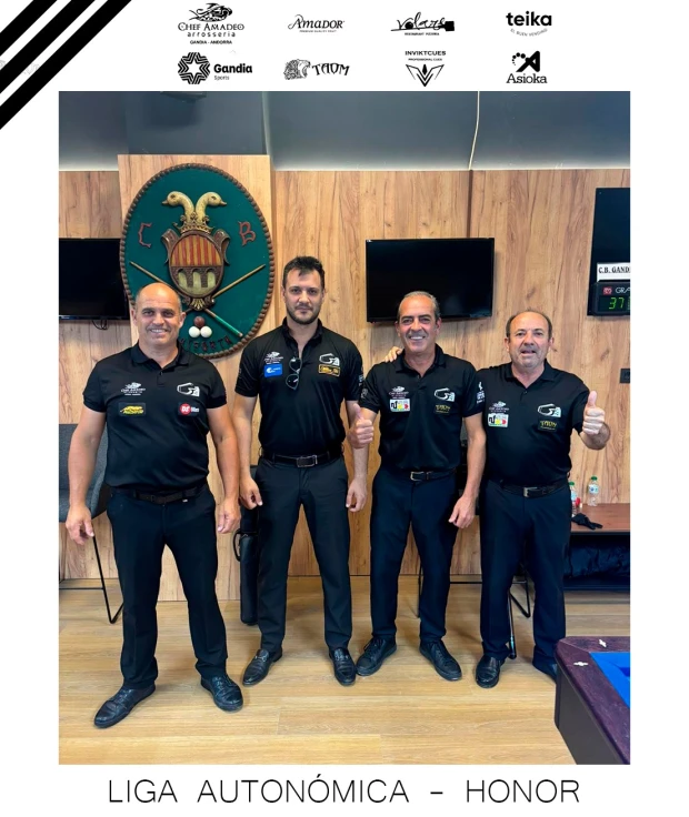 El Chef Amadeo Gandia Billar Club se corona Campeón del Grupo A en la Liga Autonómica de División de Honor