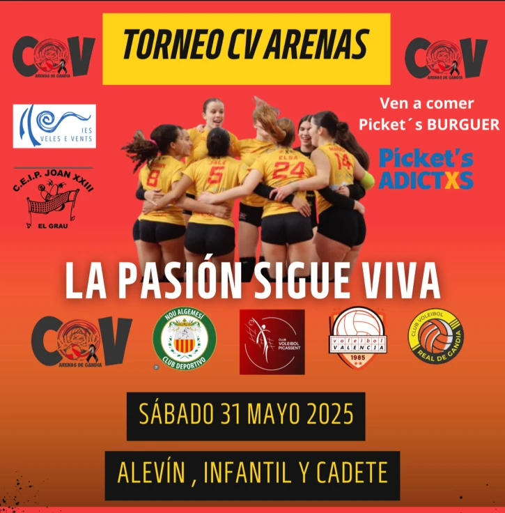 El Club de Voleibol Arenas de Gandia despide la temporada de pista con un espectacular torneo amistoso