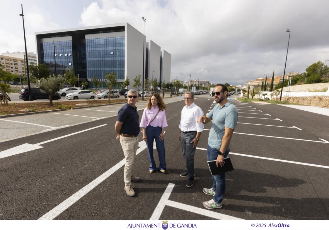 Gandia estrena un nuevo aparcamiento de 185 plazas junto al Palacio de la Justicia