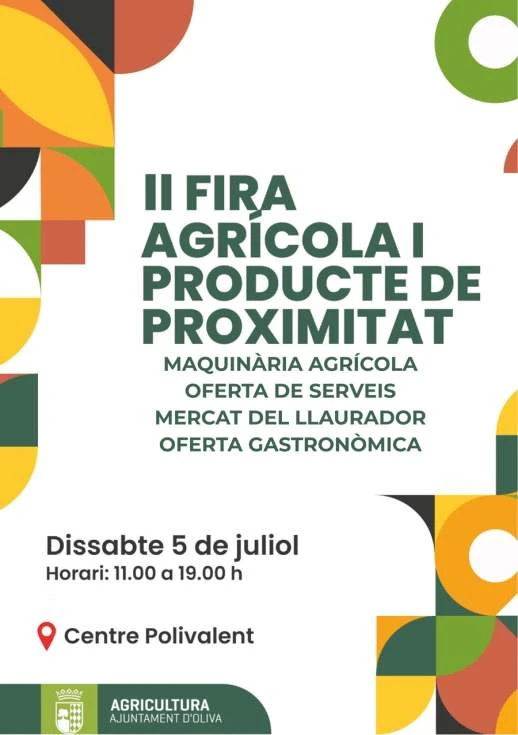 Oliva celebra mañana su 2ª Feria Agrícola y de Producto de Proximidad