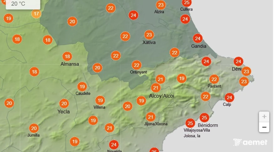 Martes de transición meteorológica en la Safor