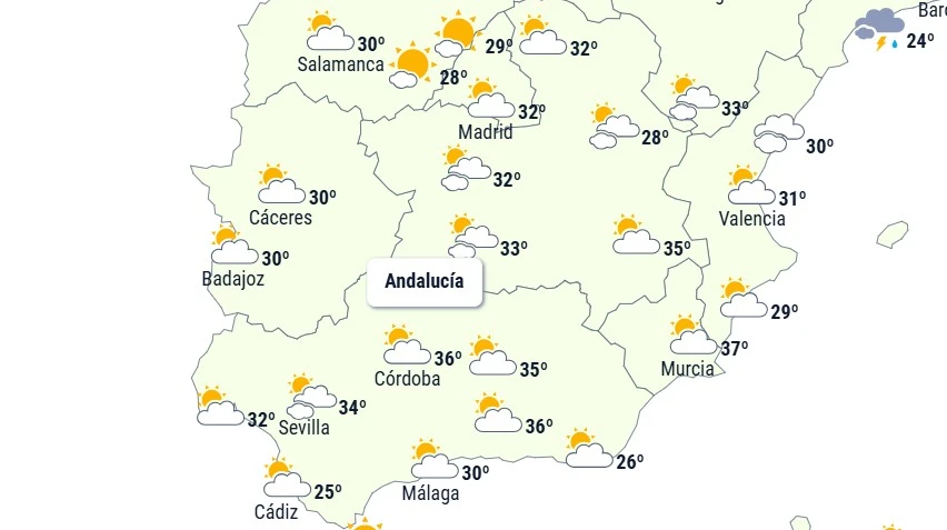 Miércoles con posibilidad de tormenta