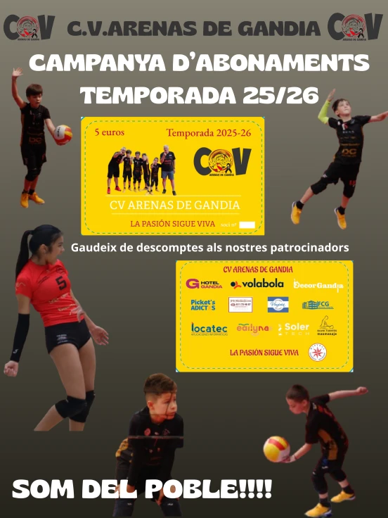 El Club de Voleibol Arenas lanza su campaña de socios bajo el lema “Som Poble”
