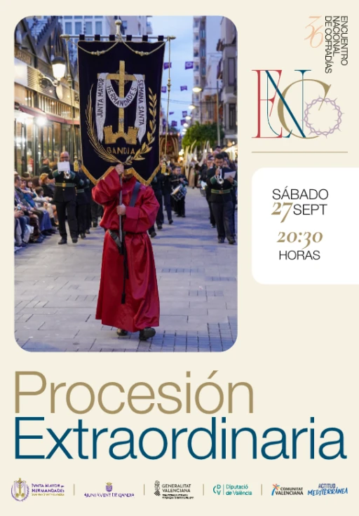 La procesión extraordinaria del 36º Encuentro Nacional de Cofradías contará con la participación de 18 hermandades, 27 tronos y 18 acompañamientos musicales