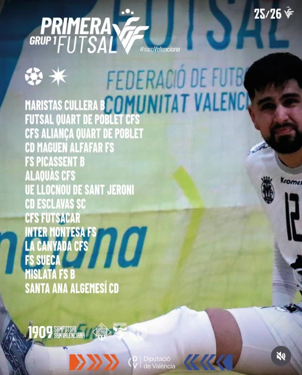 La UE Llocnou de Sant Jeroni debutará en casa ante el Esclavas de Valencia en 1ª Regional Futsal
