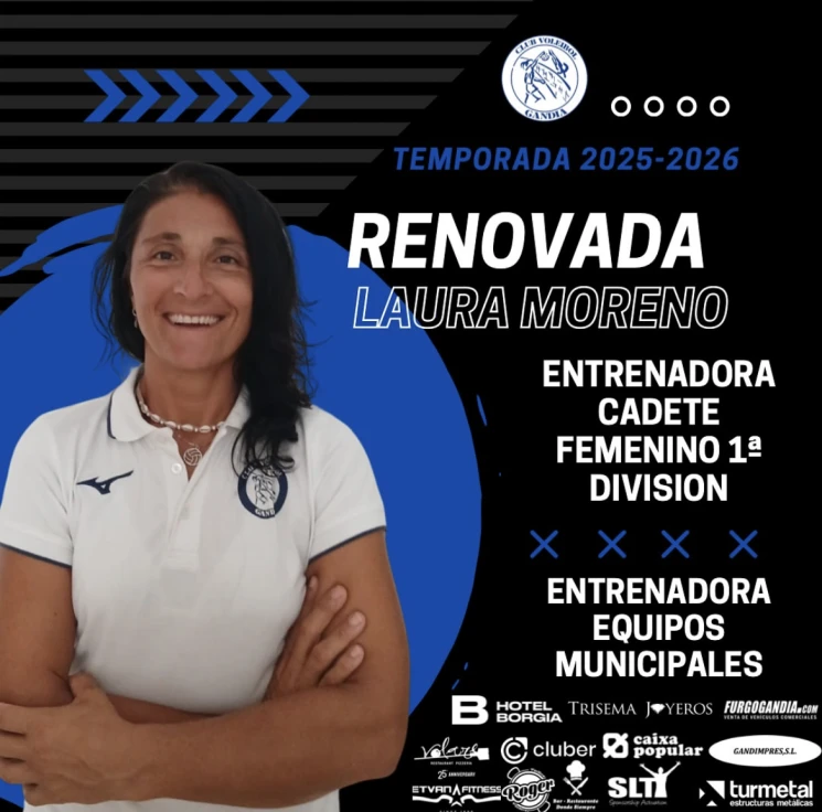 Laura Moreno, nueva entrenadora del cadete femenino del Club de Voley Gandia