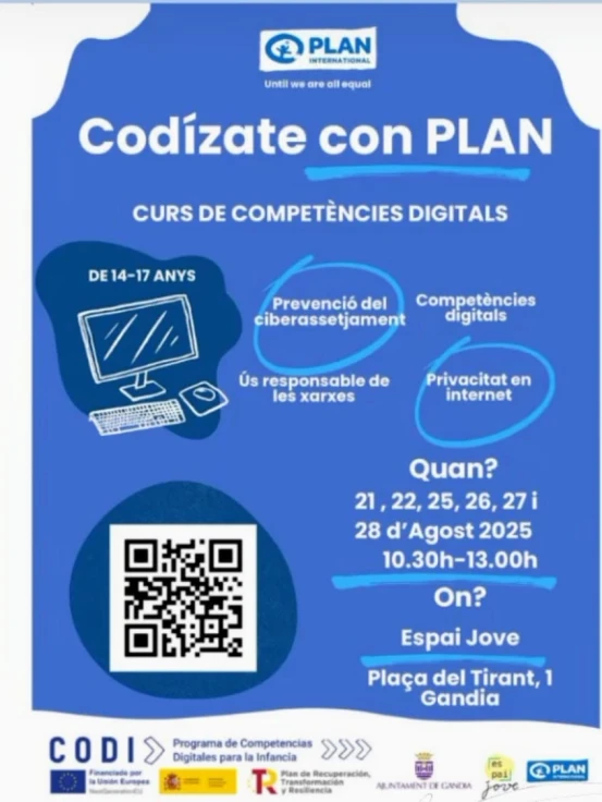 Gandia organiza un curso para convivir de forma segura, saludable y responsable con las nuevas tecnologías