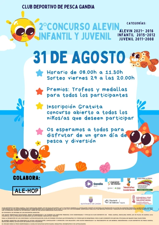 El Club de Pesca Gandia celebra este domingo el Especial de Regularidad para alevines, infantiles y juveniles