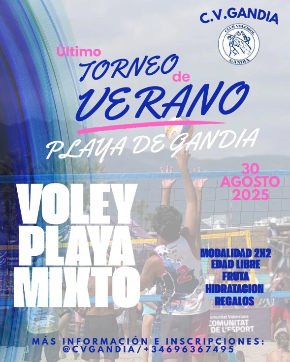 El CV Gandia cierra el verano con un torneo mixto de vóley playa 2x2
