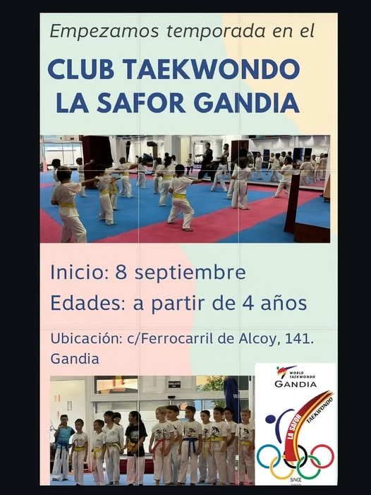 El Club Taekwondo La Safor Gandia inicia la temporada con nuevas energías y valores