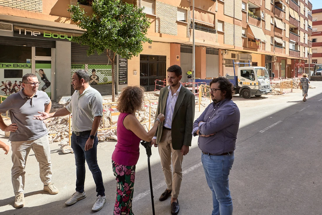 Gandia avanza en la reurbanización del último tramo de la calle Joan de Joanes con un presupuesto de más de 220.000 euros