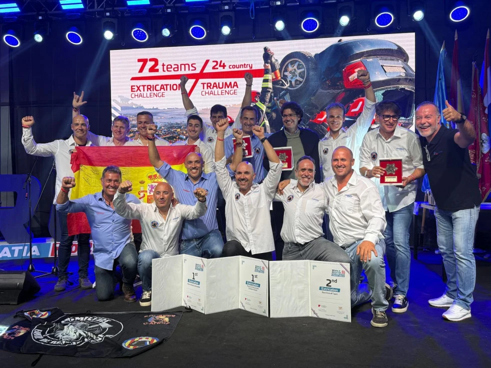 El equipo de Gandia del Consorcio de Bomberos de Valencia, segundo mejor equipo en el Mundial de Rescate en Accidentes celebrado en Croacia