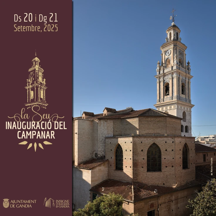 Las campanas de la Colegiata de Gandia volverán a repicar a partir de este sábado