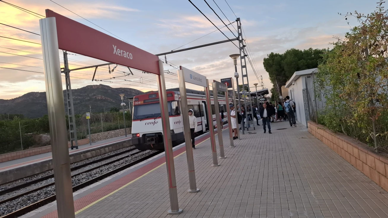 Renfe comunica la eliminación de 6 trenes Gandia-València y viceversa hasta el 4 de noviembre