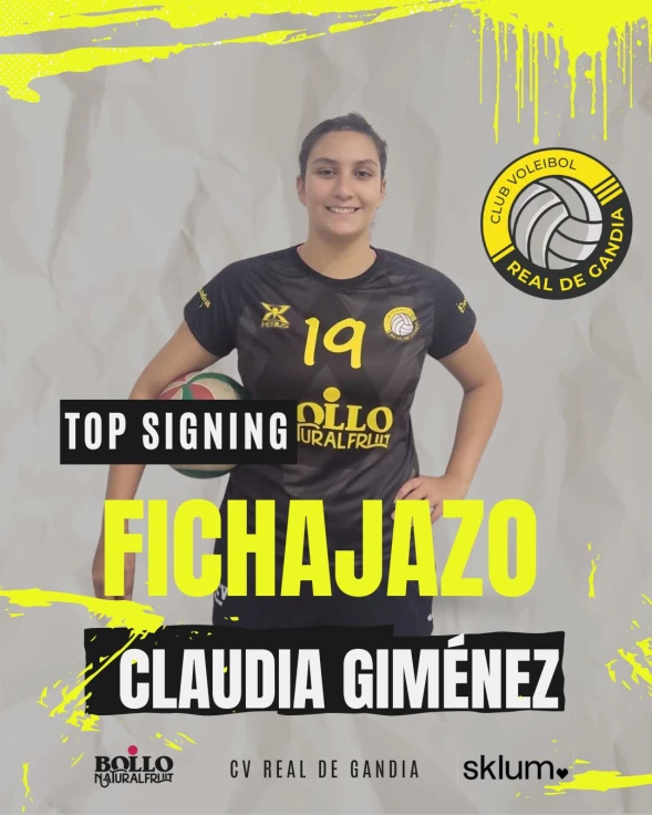 El Club de Voley Real de Gandia refuerza su primer equipo con la incorporación de Claudia Giménez