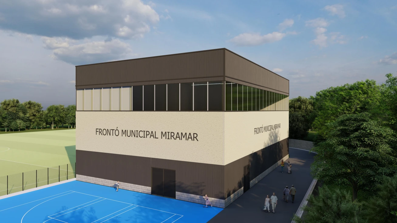 La Diputación invierte más de medio millón de euros para el cubrimiento y renovación del frontón de Miramar