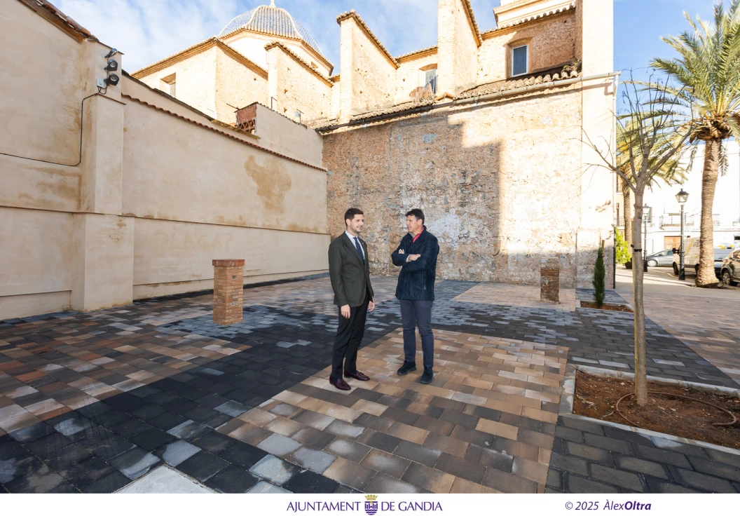 Gandia finaliza las obras la remodelación de la plaza del Campanar de Beniopa tras una inversión de 120.000 euros