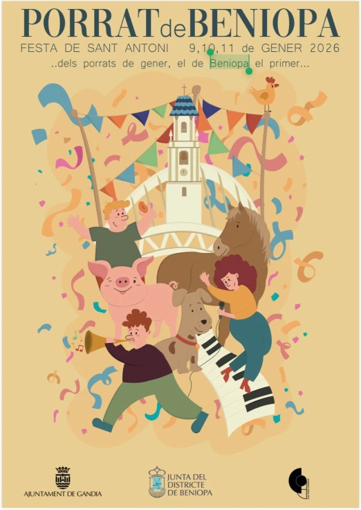 Beniopa abre en Gandia el calendario de los 'porrats' del 9 al 11 de enero