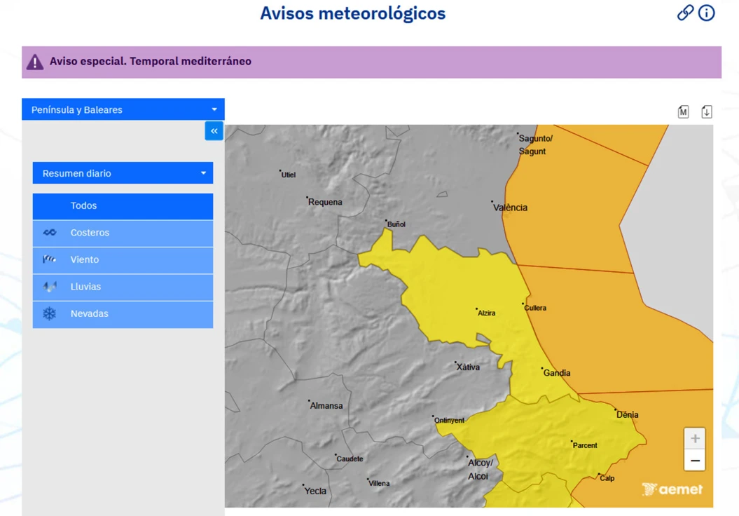 Arranca una semana invernal con fuertes rachas de viento, fenómenos costeros y lluvia
