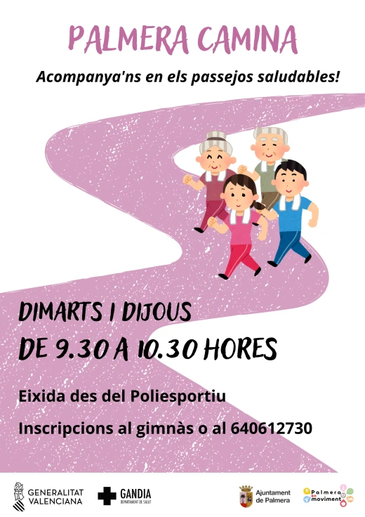 El Departamento de Salud de Gandia pone en marcha ‘Palmera Camina’ para fomentar paseos saludables en grupo