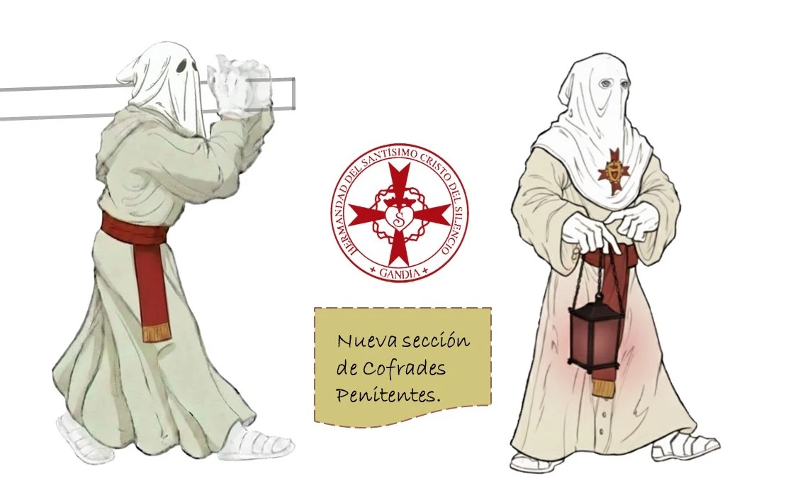 La Hermandad del Silencio en Gandia estrena nueva sección de  de Penitentes