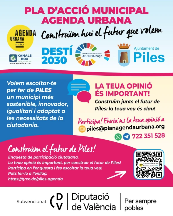 Piles impulsa una encuesta de participación ciudadana para definir su futuro