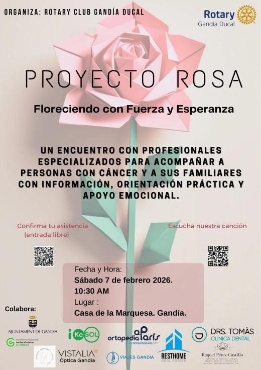 El Proyecto Rosa regresa a Gandia para brindar apoyo a pacientes oncológicos
