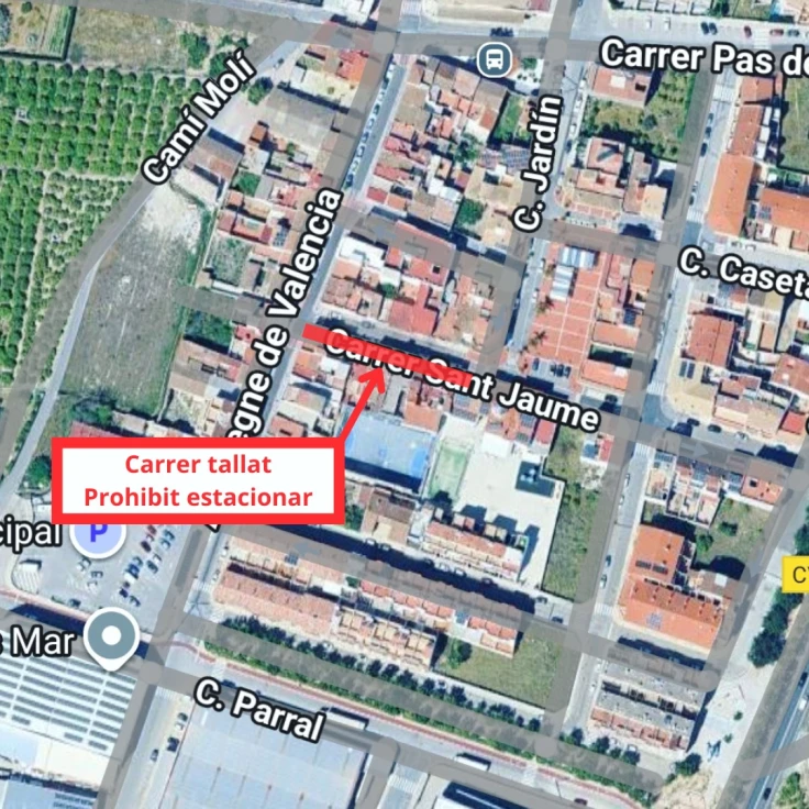 El jueves comienzan las obras de rehabilitación de la calle Sant Jaume de Beniflà