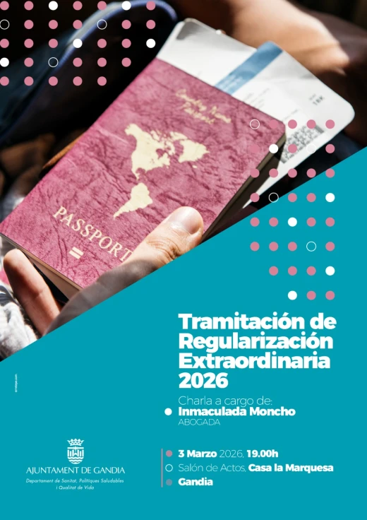 Charla hoy en Gandia sobre cómo tramitar la regularización extraordinaria