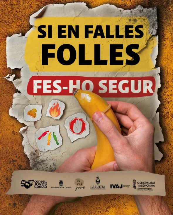 Gandia lanza la campaña 'Si en Falles folles, fes-ho segur'