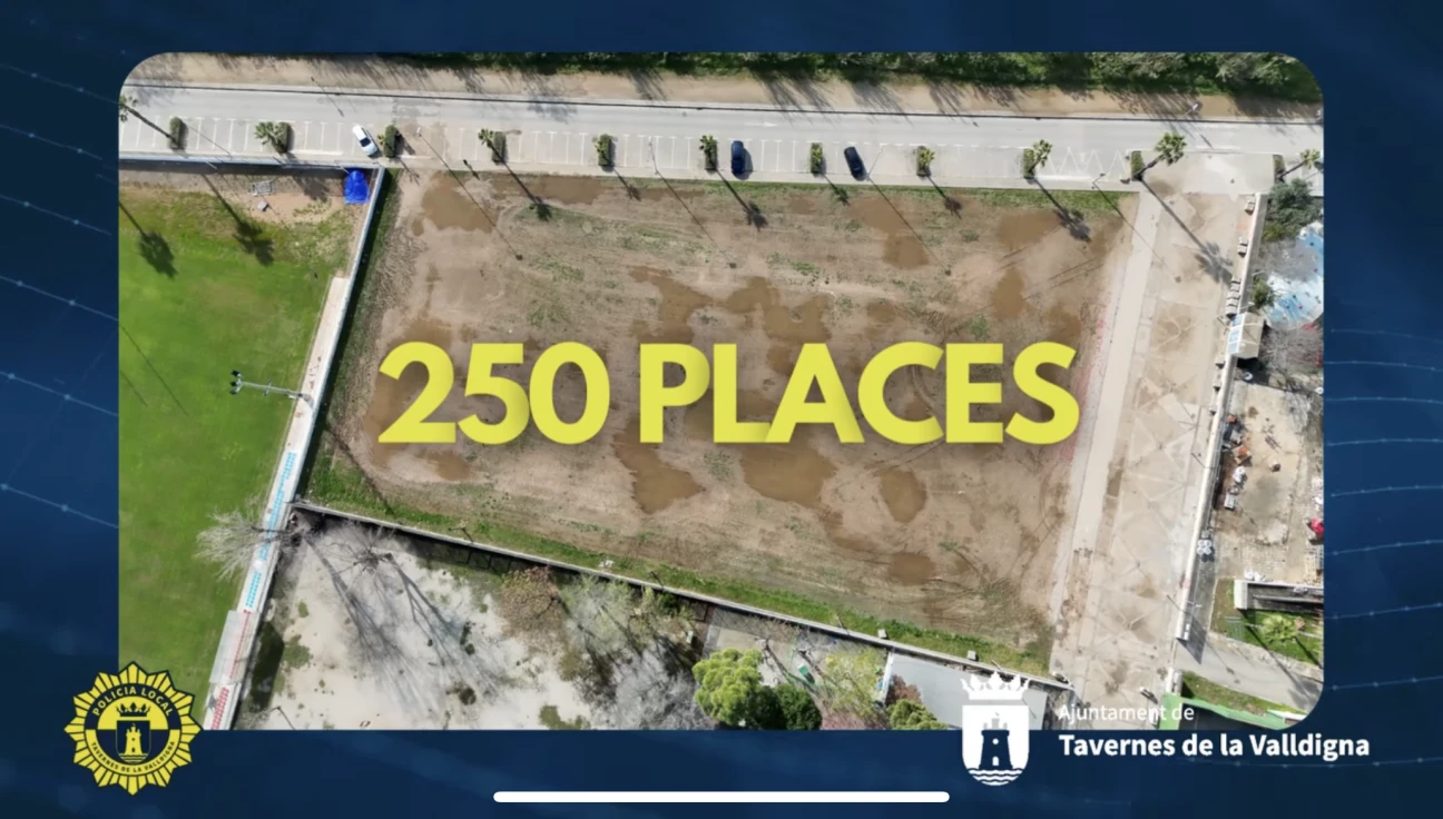 Tavernes habilita cerca de 250 plazas de aparcamiento para facilitar la movilidad en Fallas