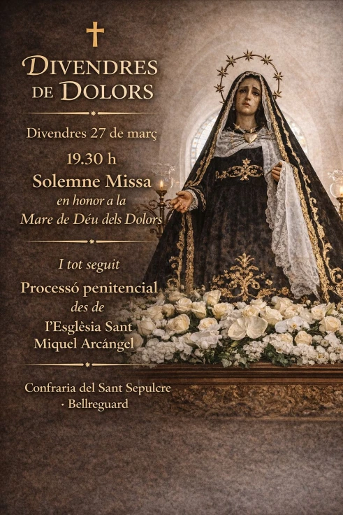 Bellreguard celebra la Solemne Misa y procesión del Viernes de Dolores