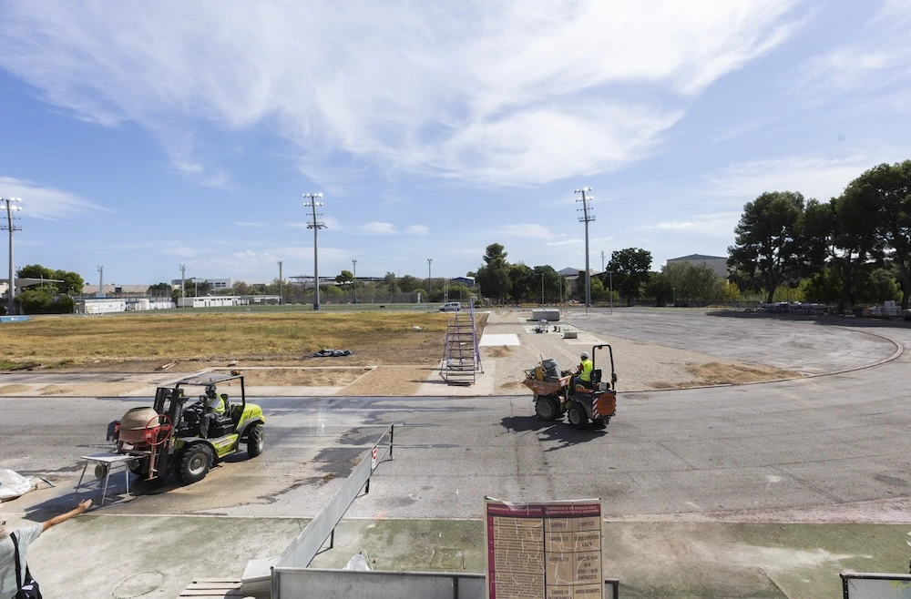 El martes se retoman las obras de la pista de atletismo Toni Herreros de Gandia