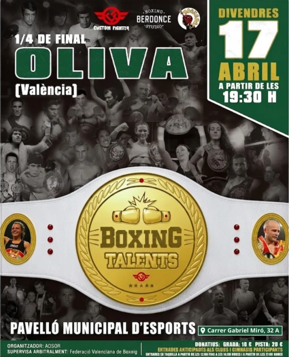 Oliva acoge el inicio de la primera Liga Profesional Femenina de Boxeo con la velada ‘Oliva Boxing Talentos’