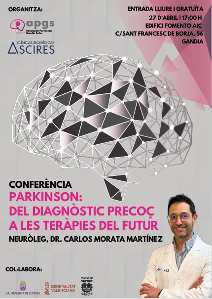 Gandia acoge una conferencia sobre Parkinson centrada en el diagnóstico precoz y las terapias del futuro este lunes