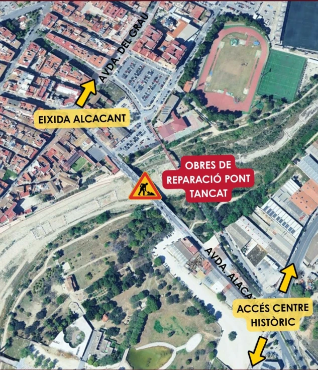 Corte de carretera en la Avenida de Alicante