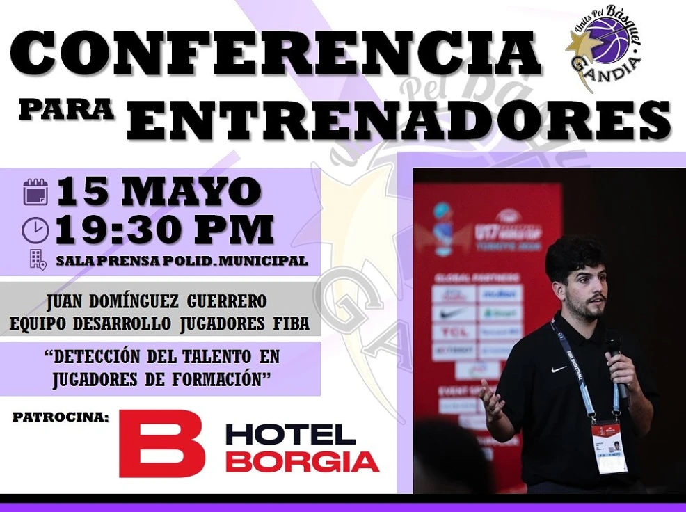 Units Pel Bàsquet Gandia impulsa una conferencia especializada sobre detección de talento en jugadores de formación