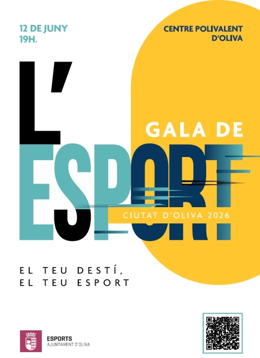 Oliva celebrará el próximo 12 de junio la Gala del Deporte 2026
