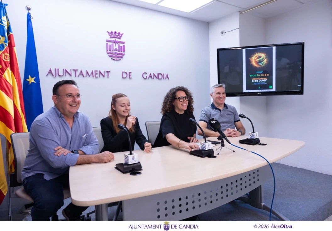 Gandia estrena el video mapping "Ecolumen" para concienciar sobre el cambio climático
