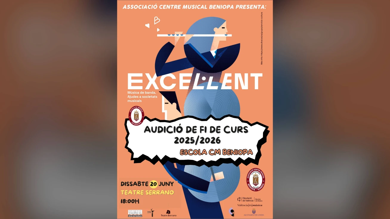Una audición-concierto culmina el curso de la Escuela de Música de la Associació Centre Musical de Beniopa