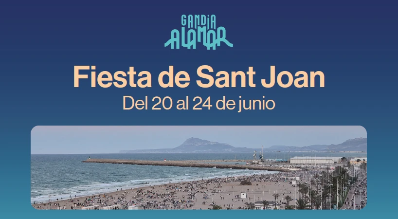 Programación completa para la Noche de San Juan 2026 en Gandia