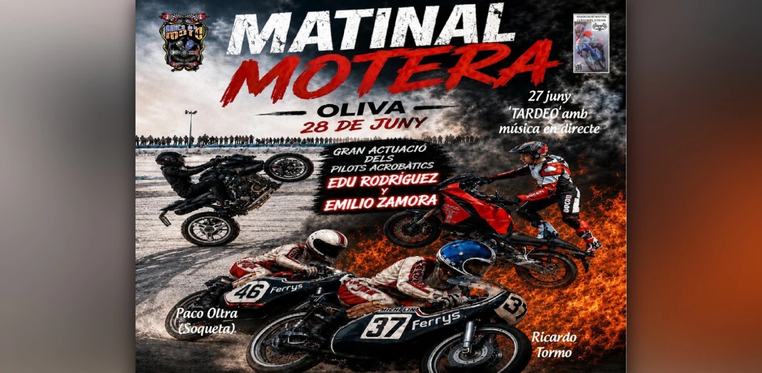Oliva celebrará la 20ª Matinal Motera el próximo domingo 28 de junio