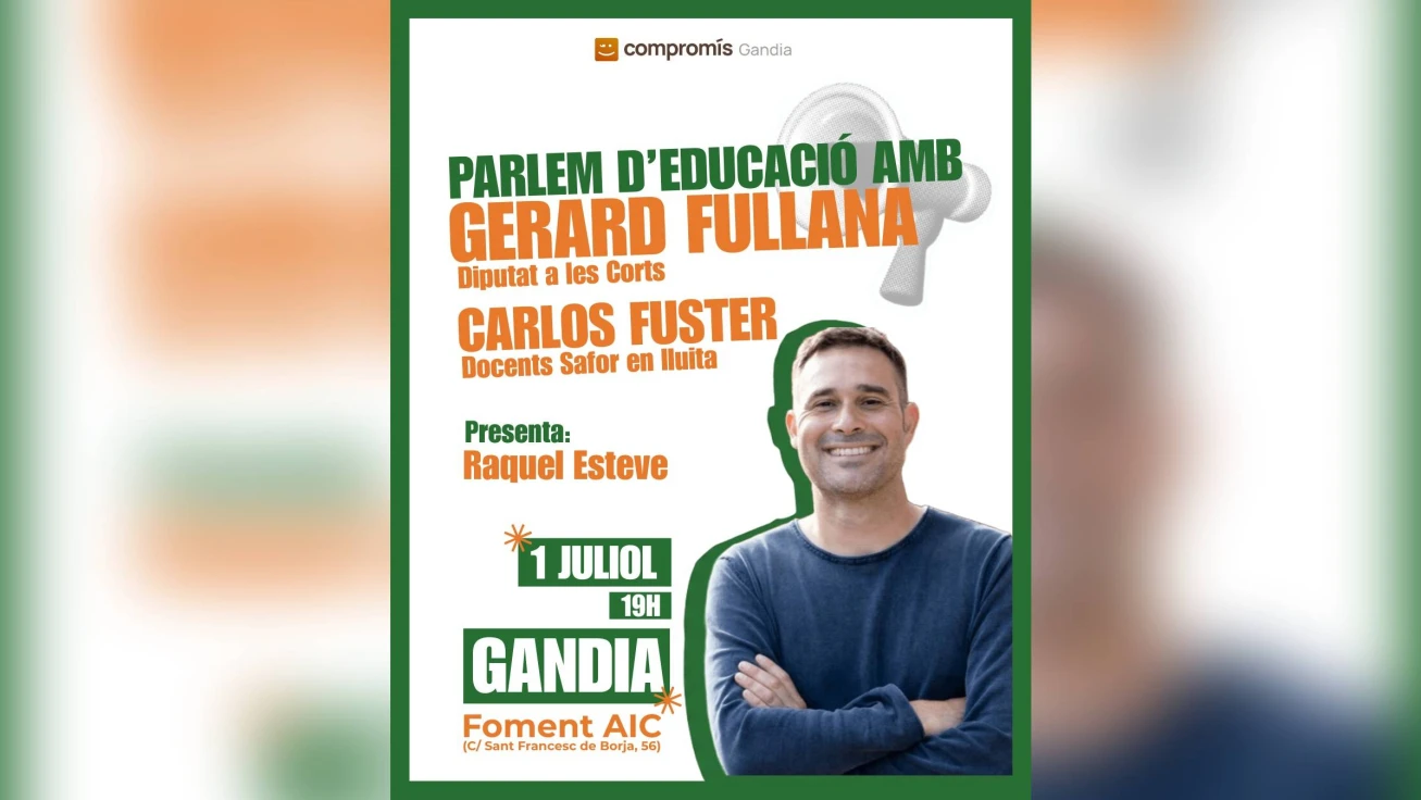 Compromís programa en Gandia un diálogo abierto sobre el modelo educativo público valenciano